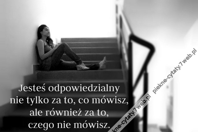 Jesteś odpowiedzialny nie tylko za ...