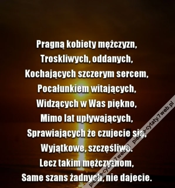 Szans nie dajecie.