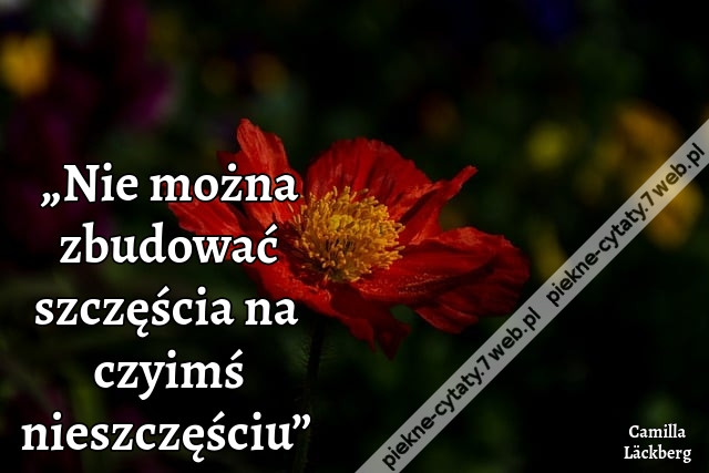 „Nie można zbudować szczęścia na czyimś nieszczęściu”